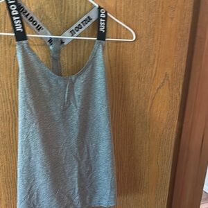 Nike Gray Fitted Crop Tank Top